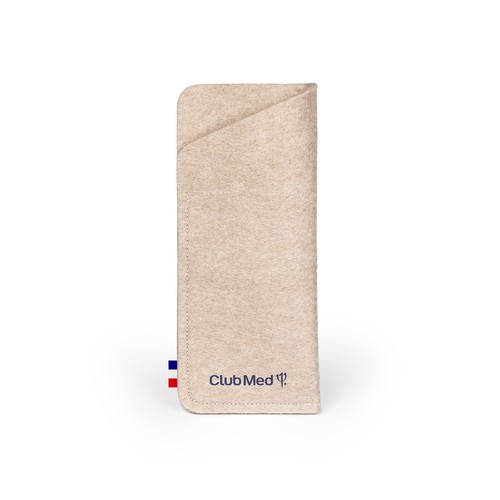 Etui à lunettes en feutrine végétale, transfert sérigraphique 1 couleur, avec étiquette informative - 1