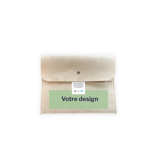 Pochette pour tablette 10 pouces en feutrine, marquage quadrichromique DTF - 2