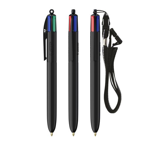 BIC® 4 Couleurs® bille + Lanyard