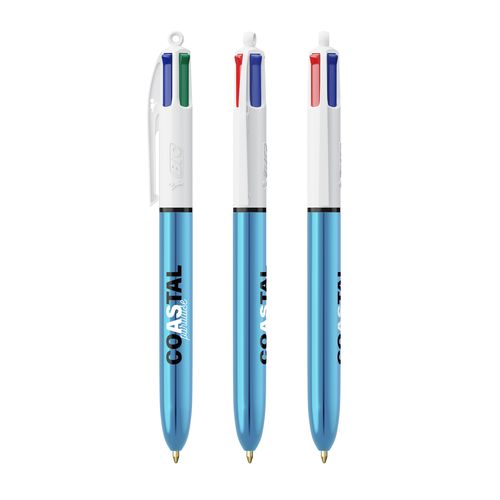 BIC® 4 Couleurs Shine bille, Vêtement professionnel, Objets publicitaires, selection pro, Origine France, textile