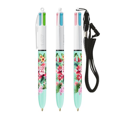 BIC® 4 Couleurs Fashion bille + Lanyard - 1