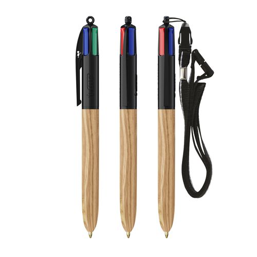 BIC® 4 Couleurs Wood Style with Lanyard - 2