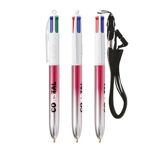 BIC® 4 Couleurs® Bicolor + Lanyard - 1