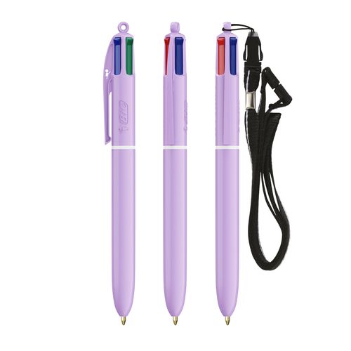 BIC® 4 Couleurs® Pastel + Lanyard - 3