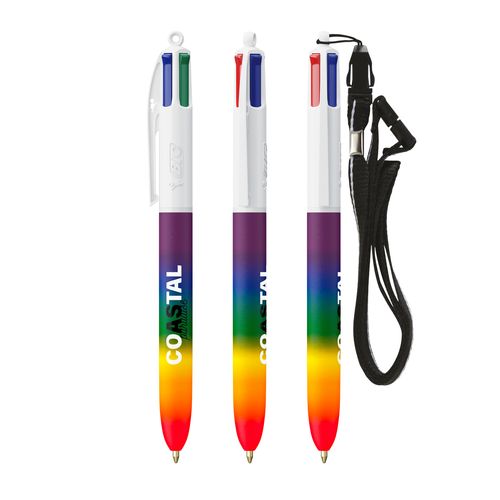 BIC® 4 Couleurs® Rainbow Decor + Lanyard - 1