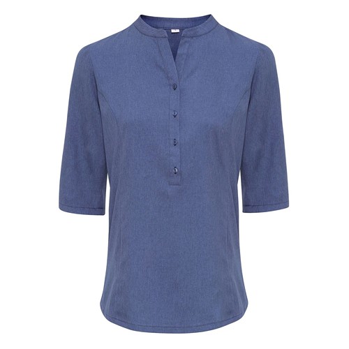 Verbena Linen Look Button Up Beauty Tunic