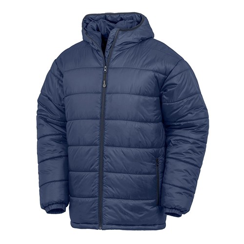 Recycled hooded padded parka