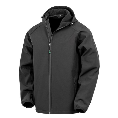 Recycled printable 3-layer hooded softshell