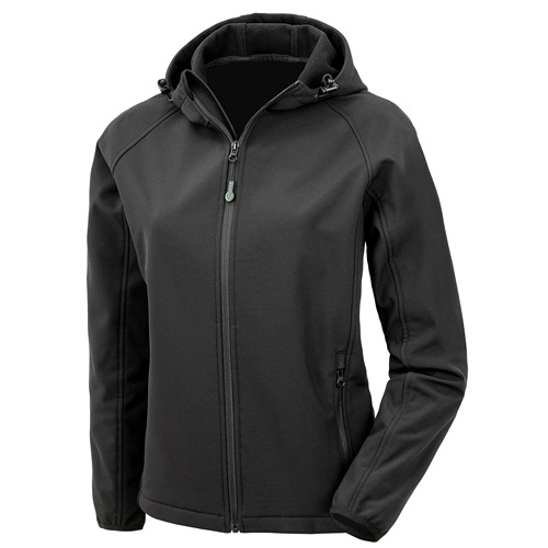 Recycled printable 3-layer hooded softshell