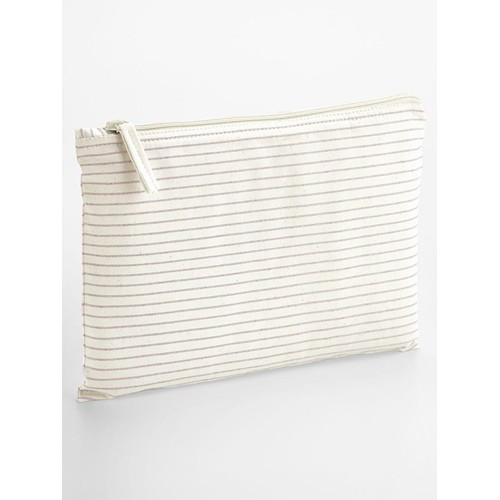 Striped Organic Cotton Accessory Pouch