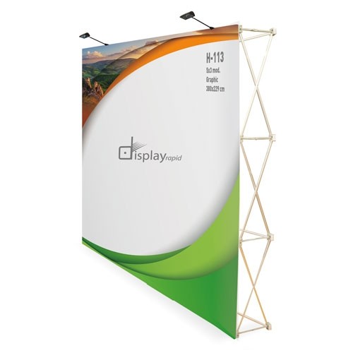 POP UP VELCRO 5X3 CON TROLLEY 