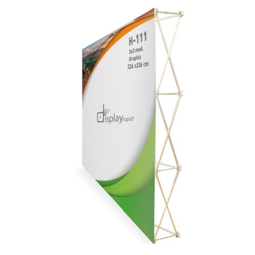 POP UP VELCRO 3 X 3 AVEC TROLLEY "SHOWROOM"