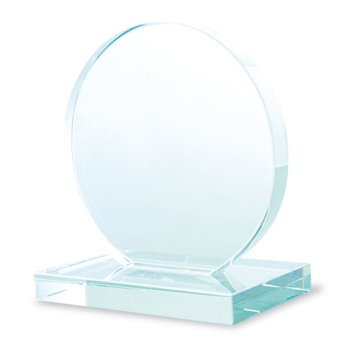 TROPHÉE EN VERRE ROND "MENSA"