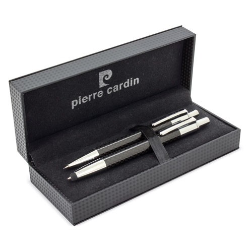 SET STYLO ET PORTE-MINE TOUCH CARBON FIBER PIERRE CARDIN