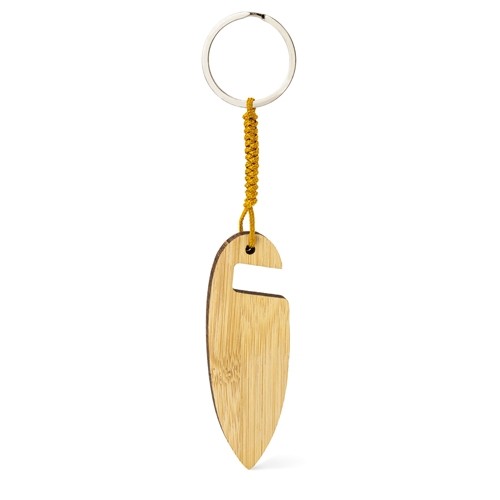 PORTE-CLÉS SUPPORT CELLULAIRE EN BAMBOU