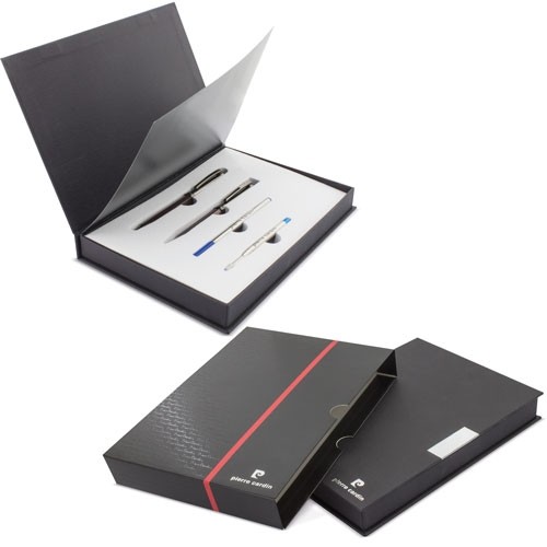 COFFRET STYLO + ROLLER DE RECHANGE "GENOVA" PIERRE CARDIN