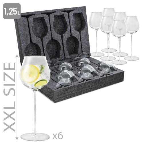PACK DE 6 VERRES À COCKTAIL GÉANT "SAGRA"