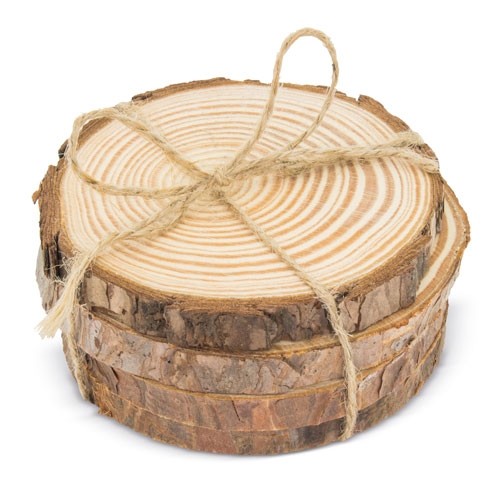 SET DE DESSOUS DE VERRE EN BOIS "JANAKI"
