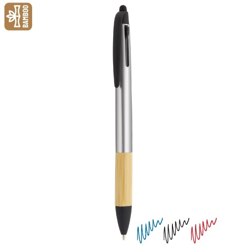 STYLO POINTEUR EN BAMBOU 3 COULEURS "IRVIN"