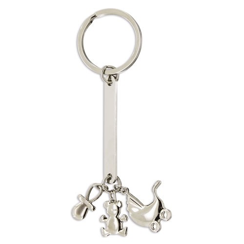 PORTE-CLÉS MÉTAL BAPTÊME "CHARMING"