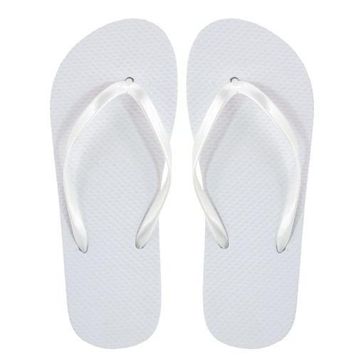 TONGS FEMME (12 PAIRES ASSORTIES) BLANCHES "NISSI"
