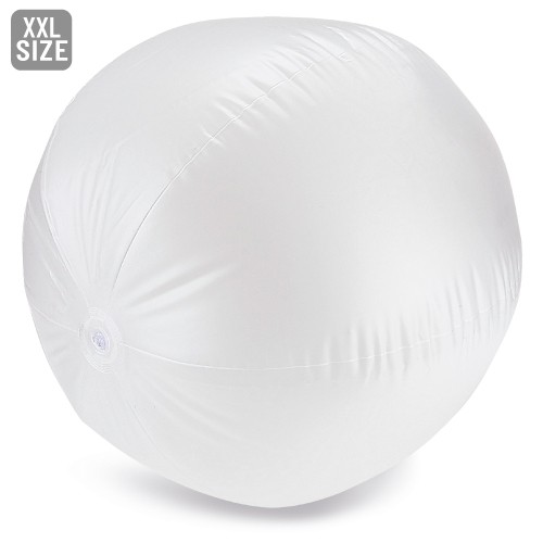 BALLON DE PLAGE BLANC TRANSLUCIDE "FLOTS"