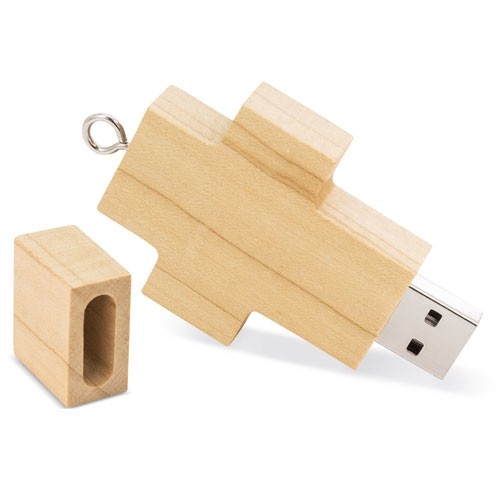 USB CROIX EN BAMBOU 32GB "HOLY"