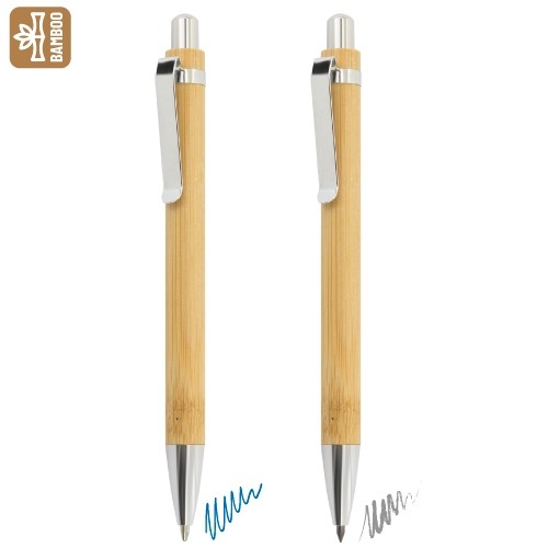 SET DE BOLÍGRAFO Y LÁPIZ INFINITO BAMBÚ 