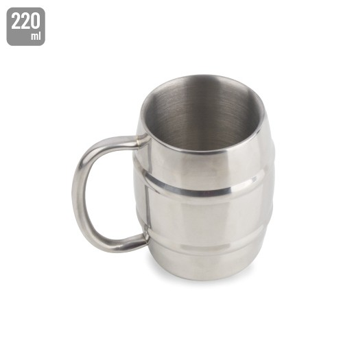 CHOPE EN ACIER INOXIDABLE AVEC ANSE 220ML "LUDOR"