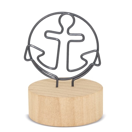PINCE MÉMO AVEC SOCLE EN BOIS "ÁNCORA"