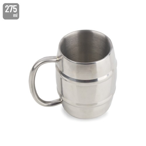 VERRE EN ACIER INOXIDABLE AVEC ANSE 275ML "SINGOR"