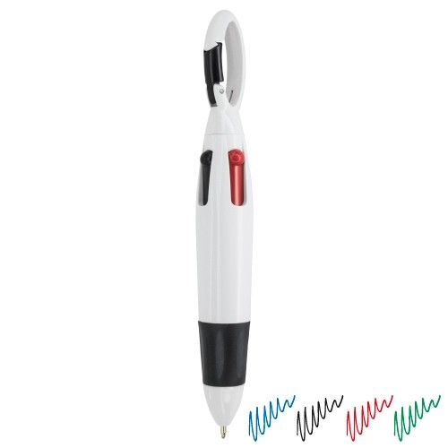 STYLO 4 COULEURS + MOUSQUETON "KLEUR"