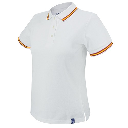 POLO DRAPEAU HOMME PIERRE DELONE BLANC "AZUR"