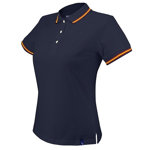 POLO DRAPEAU FEMME PIERRE DELONE MARINE