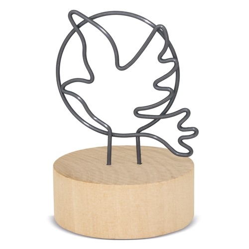 PINCE MÉMO AVEC SOCLE EN BOIS "ESPÍRITU"