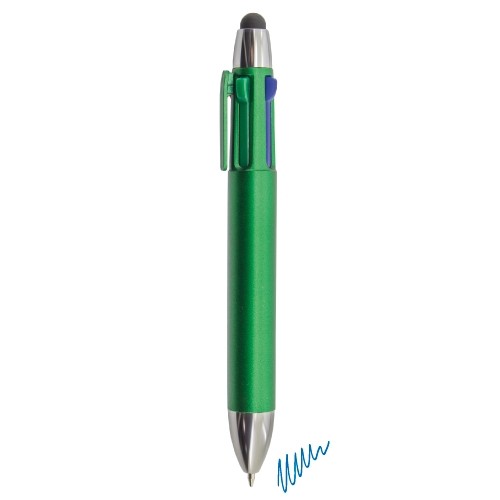 STYLO POINTE 4 COULEURS "STAR" VERT