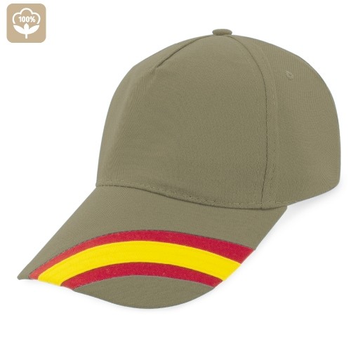 CASQUETTE 5 PANNEAUX DRAPEAU ESPAGNE "DEVA"