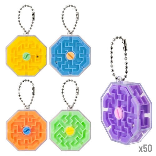 SET 50 LLAVEROS LABERINTO 3D 