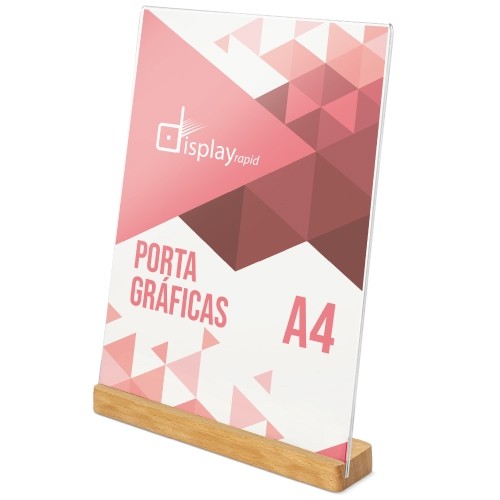 PORTAGRÁFICAS A4 BASE MADERA 