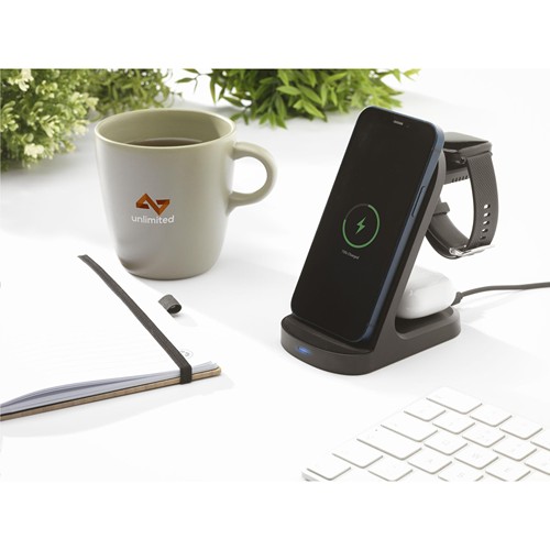 Triple-Up RCS Recycled ABS Wireless Charger Stand thumbnail 18
