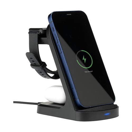 Triple-Up RCS Recycled ABS Wireless Charger Stand thumbnail 11
