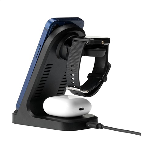 Triple-Up RCS Recycled ABS Wireless Charger Stand thumbnail 12