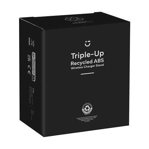 Triple-Up RCS Recycled ABS Wireless Charger Stand thumbnail 7