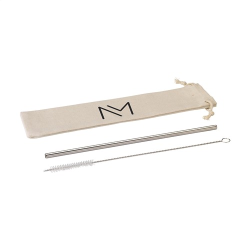 Reusable 1 piece ECO Straw Set paille acier inoxydable - 6
