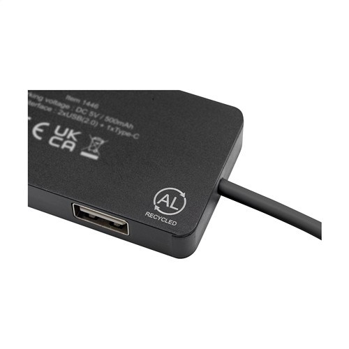 Tecco GRS Recycled Alu USB Hub - 13