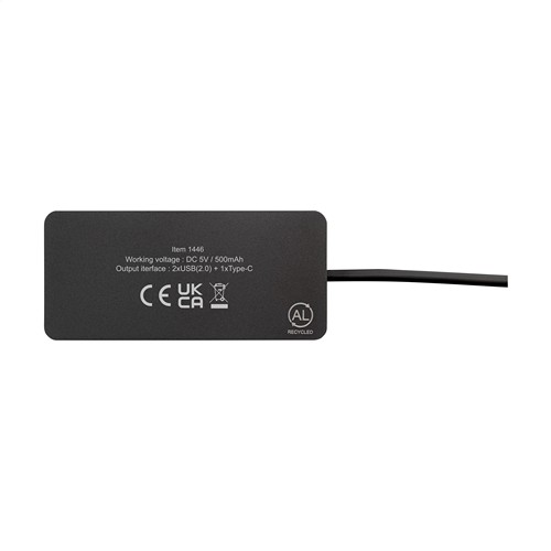 Tecco GRS Recycled Alu USB Hub - 3