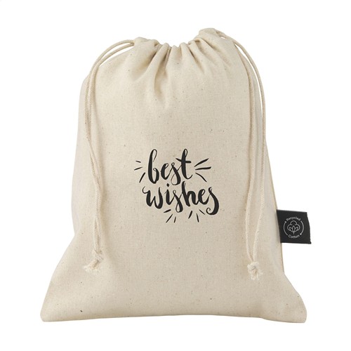 Gift Pouch Naturel GRS Recycled Cotton (150 g/m²) S - 1