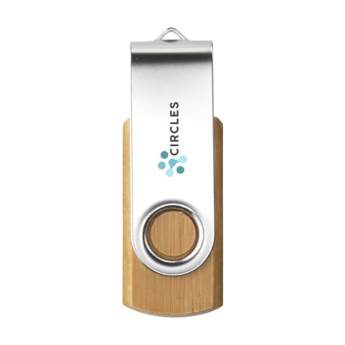 Twist Bamboo en stock clé USB 8 GB thumbnail 4