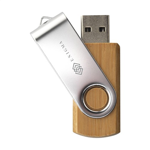 Twist Bamboo en stock clé USB 8 GB thumbnail 5