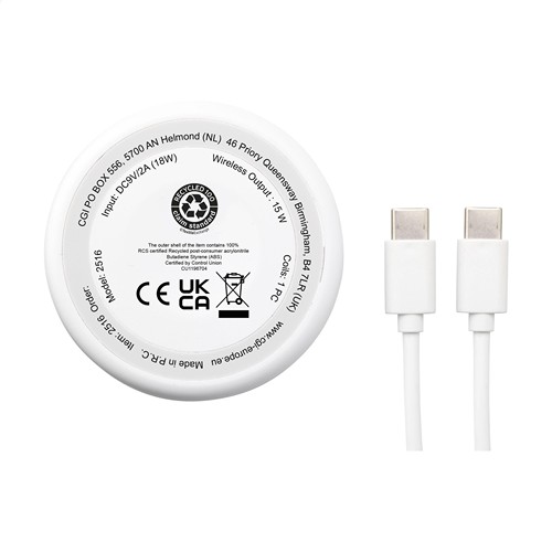 All-in-one RCS Recycled 15W Magnetic Wireless Charger - 17